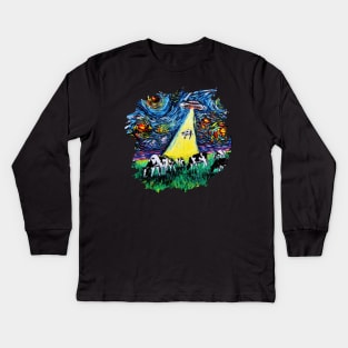 van Gogh Was Never Abducted with border Kids Long Sleeve T-Shirt